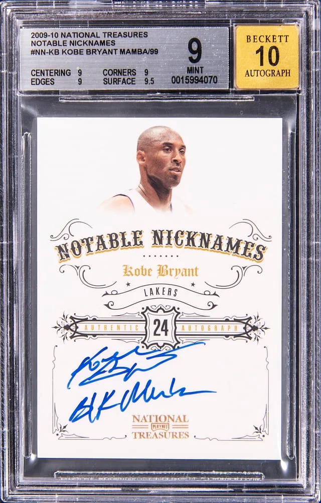2009-10 Panini National Treasures Kobe Bryant Notable Nicknames #NN-KB card image