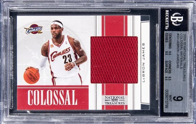 2009-10 Panini National Treasures LeBron James Colossal Materials #33 card image