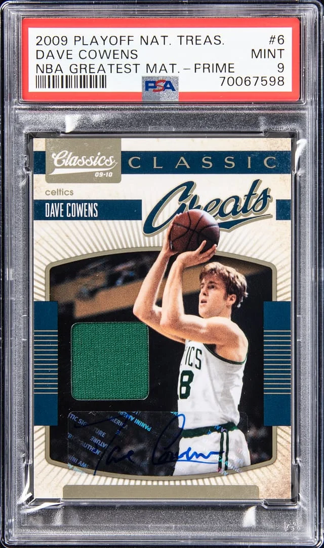 2009-10 Panini Playoff Dave Cowens National Treasures NBA Greatest Materials Prime #6 card image
