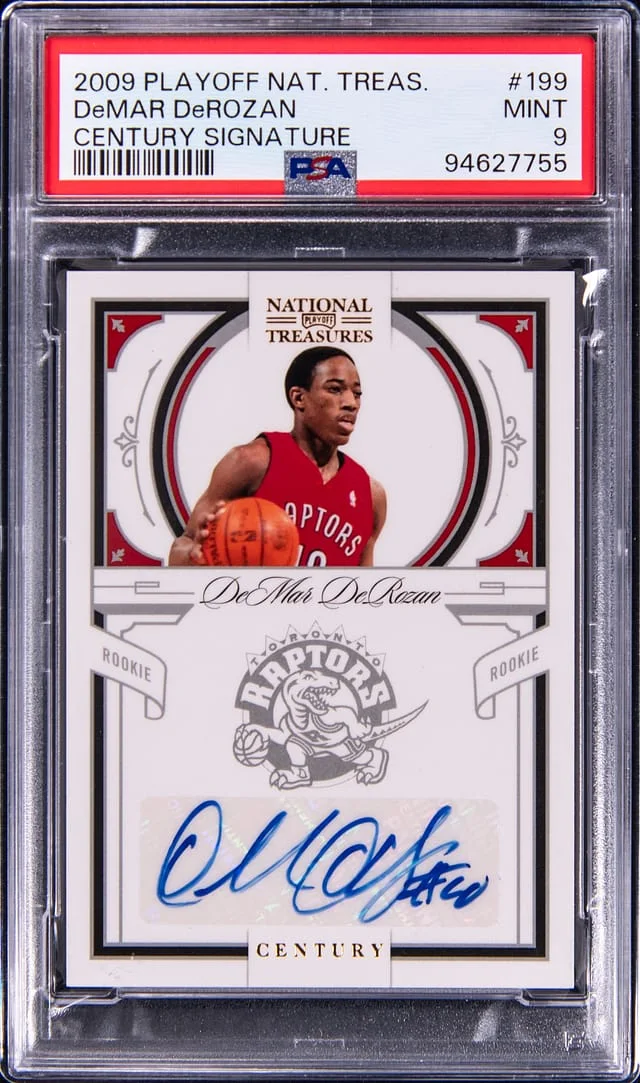 2009-10 Panini Playoff DeMar DeRozan National Treasures Century Signature #199 card image