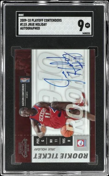 2009-10 Panini Playoff Jrue Holiday Contenders Autographed #115 card image