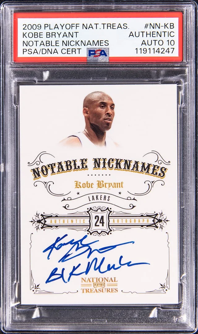 2009-10 Panini Playoff Kobe Bryant National Treasures Notable Nicknames #NN-KB card image