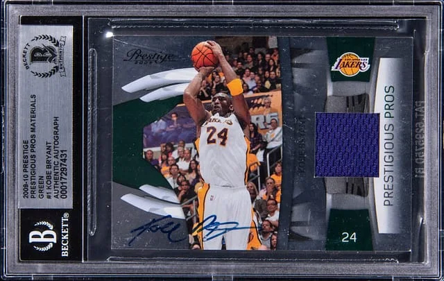 2009-10 Panini Prestige Kobe Bryant Prestigious Pros Materials Green #1 card image