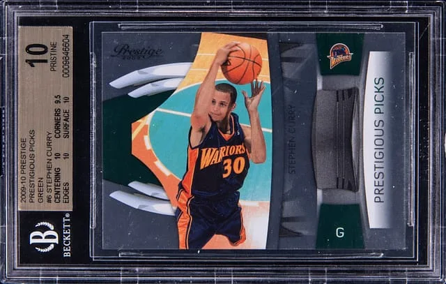 2009-10 Panini Prestige Stephen Curry Prestigious Picks Green #6 card image
