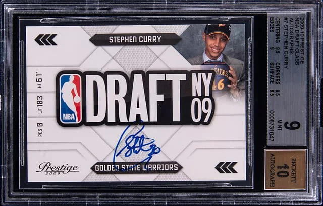 2009-10 Panini Prestige Stephen Curry NBA Draft Class Autographs #7 card image