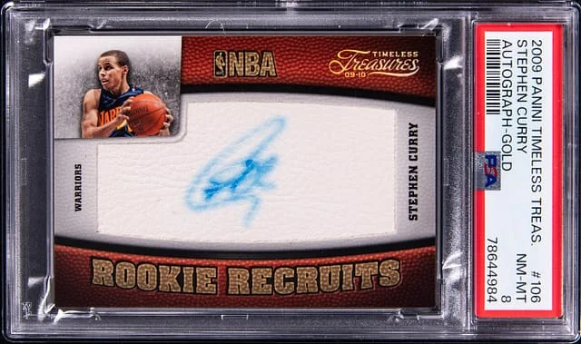 2009-10 Panini Stephen Curry Timeless Treasures Autograph Gold #106 card image