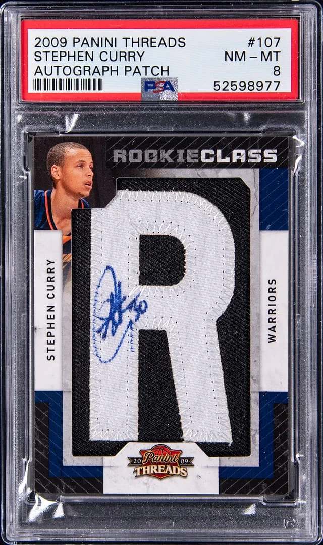 2009-10 Panini Stephen Curry Threads Autograph Patch #107 card image