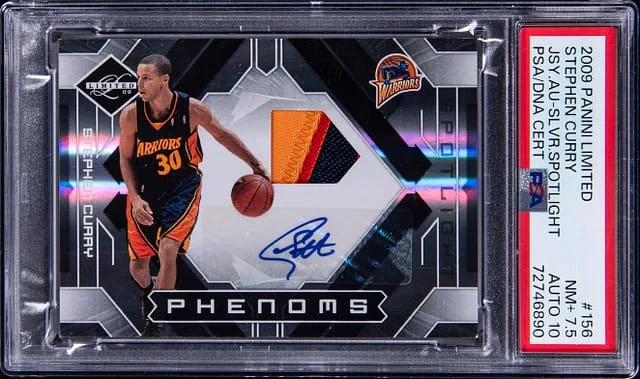 2009-10 Panini Stephen Curry Limited Patch Autograph (RPA) Silver Spotlight #156 card image