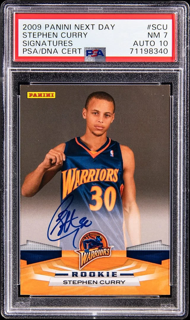 2009-10 Panini Stephen Curry Next Day Signatures #SCU card image