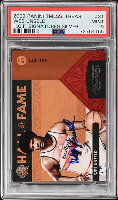 2009-10 Panini Wes Unseld Timeless Treasures Hall Of Fame Signatures Silver #31 card image