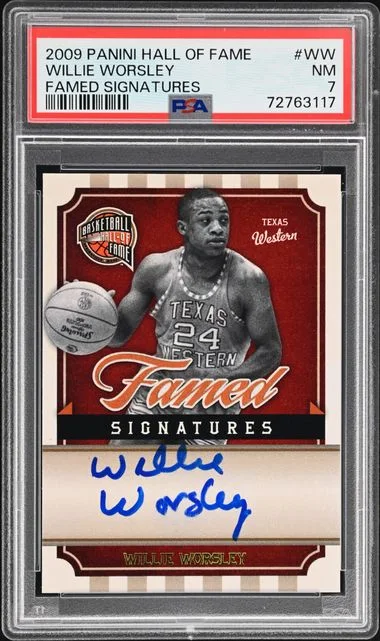 2009-10 Panini Willie Worsley Hall Of Fame Famed Signatures #WW card image