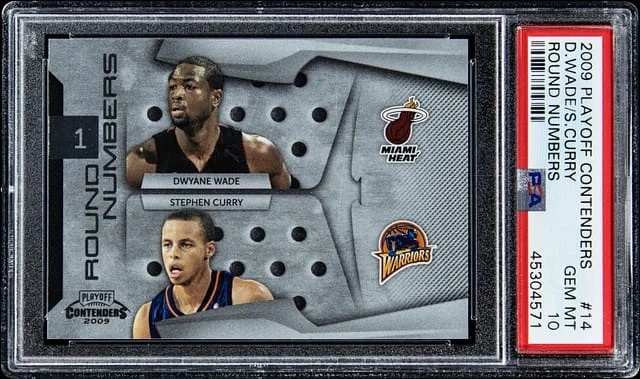 2009-10 Playoff Dwyane Wade/Stephen Curry Contenders Round Numbers #14 card image