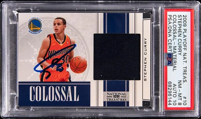 2009-10 Playoff Stephen Curry National Treasures Colossal Material #10 card image