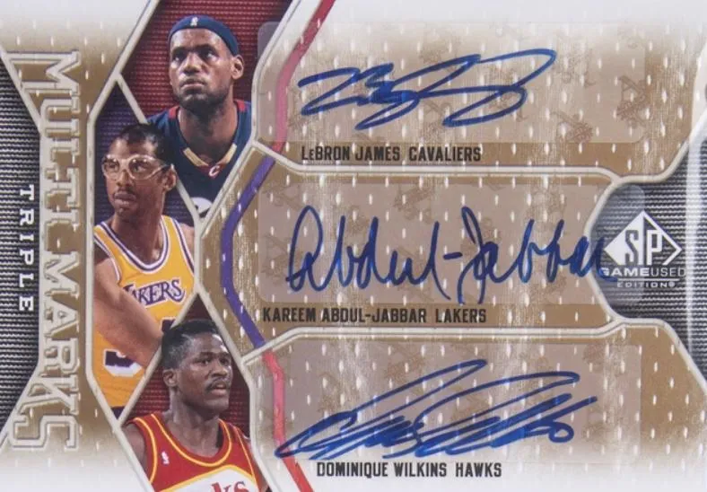 2009-10 SP Game Used Lebron James Multi Marks Triple #MT-JAW card image