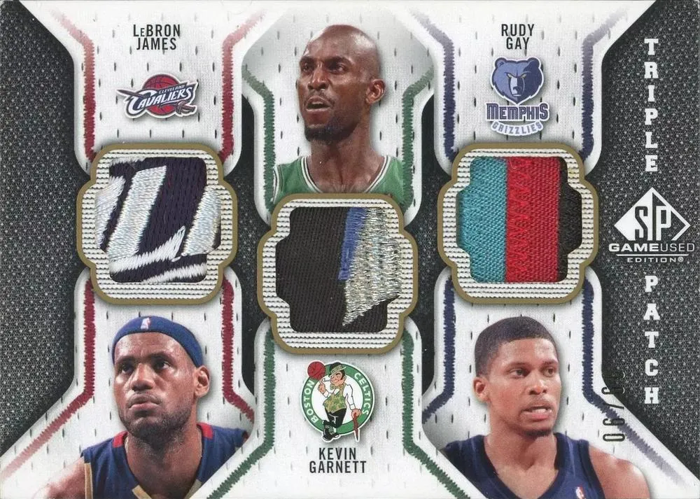 2009-10 SP Game Used Lebron James Triple Patch #TP-MJG card image