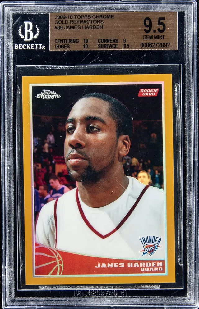 2009-10 Topps Chrome James Harden Gold Refractor #99 card image