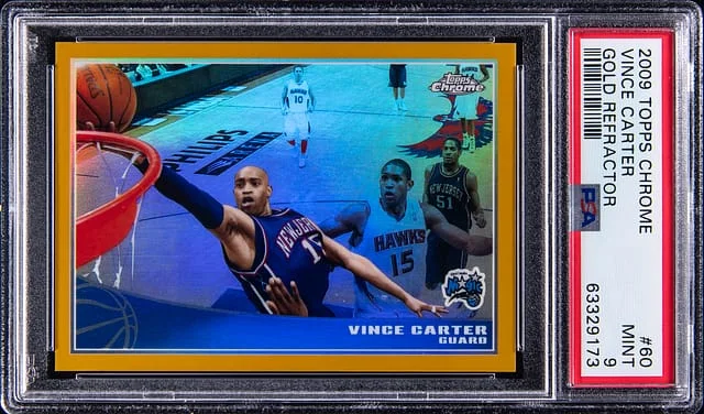 2009-10 Topps Chrome Vince Carter Gold Refractor #60 card image