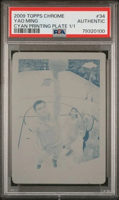 2009-10 Topps Chrome Yao Ming Cyan Printing Plate #34 card image