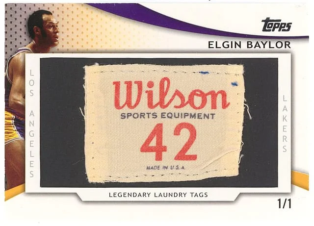 2009-10 Topps Elgin Baylor Legendary Laundry Tags #LLT-EB card image