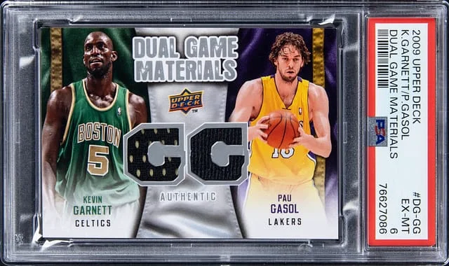 2009-10 UD Dual Game Materials Kevin Garnett/Pau Gasol #DG-GG card image