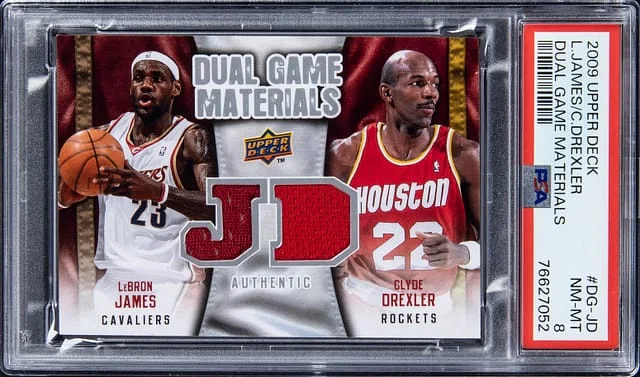 2009-10 UD Dual Game Materials LeBron James/Clyde Drexler #DG-JD card image