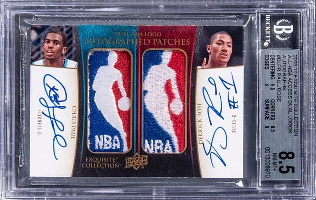 2009-10 UD Exquisite Collection All-NBA Access Dual Logos Auto Chris Paul/Derrick Rose #DL-PR card image