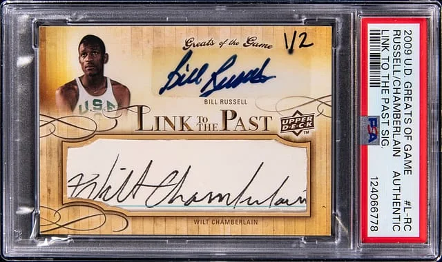 2009-10 Upper Deck Bill Russell/Wilt Chamberlain Greats of the Game Link to the Past Signatures #L- card image