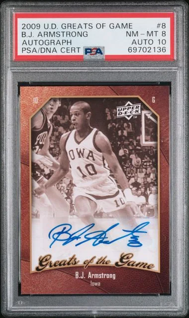 2009-10 Upper Deck B.J. Armstrong Greats Of The Game Autographs #8 card image