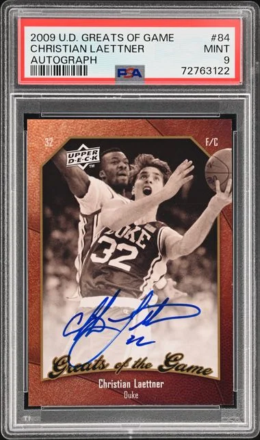 2009-10 Upper Deck Christian Laettner Greats Of The Game Autograph #84 card image