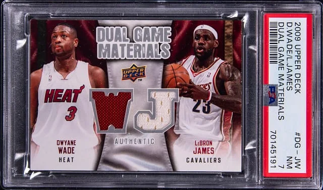2009-10 Upper Deck Dwyane Wade/LeBron James Dual Game Materials #DG-JW card image