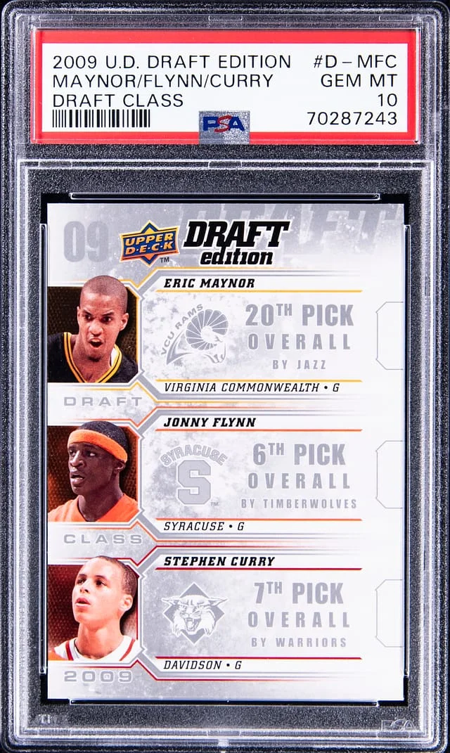 2009-10 Upper Deck Eric Maynor/Jonny Flynn/Stephen Curry Draft Edition Draft Class #D-MFC card image
