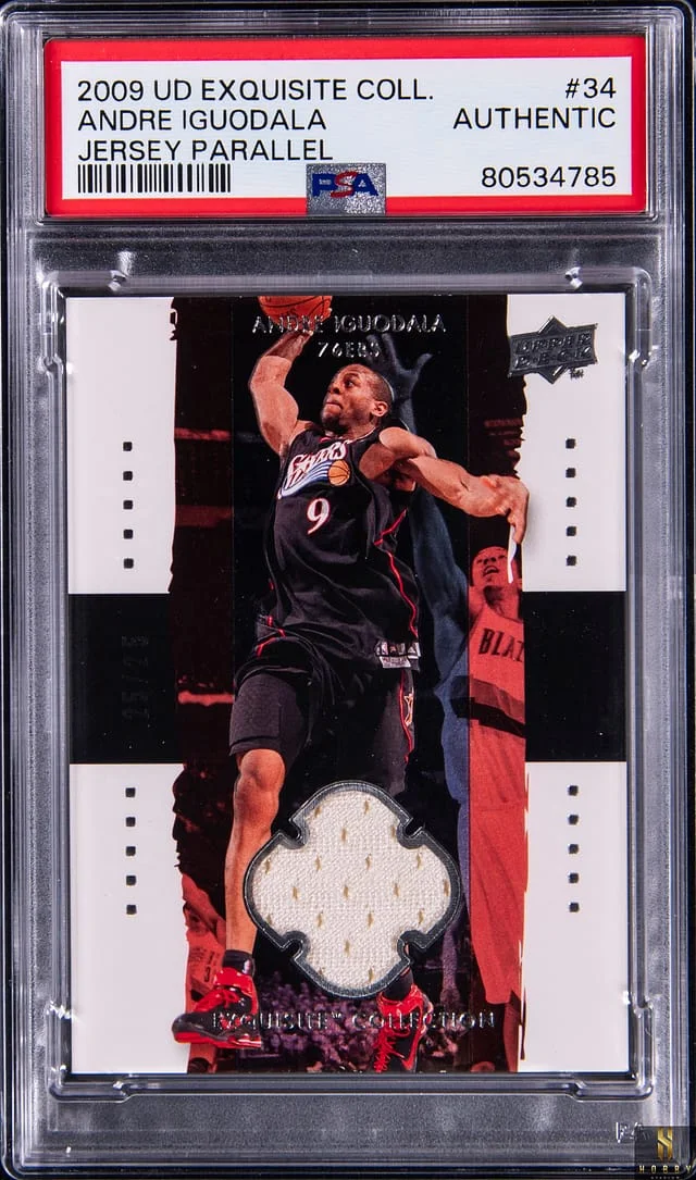 2009-10 Upper Deck Exquisite Collection Andre Iguodala Jersey Parallel #34 card image