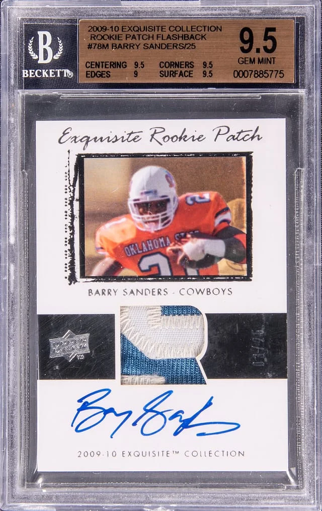 2009-10 Upper Deck Exquisite Collection Barry Sanders Flashback #78M card image