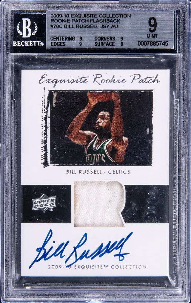 2009-10 Upper Deck Exquisite Collection Bill Russell Patch Flashback #78C card image