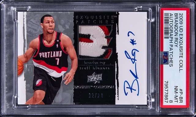 2009-10 Upper Deck Exquisite Collection Brandon Roy Autograph Patches #P-BR card image