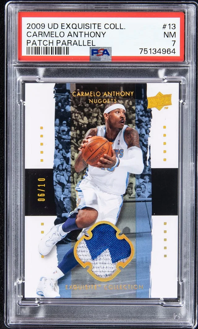 2009-10 Upper Deck Exquisite Collection Carmelo Anthony Patch Parallel #13 card image