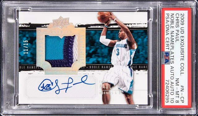 2009-10 Upper Deck Exquisite Collection Chris Paul Noble Nameplates Autograph #N-CP card image