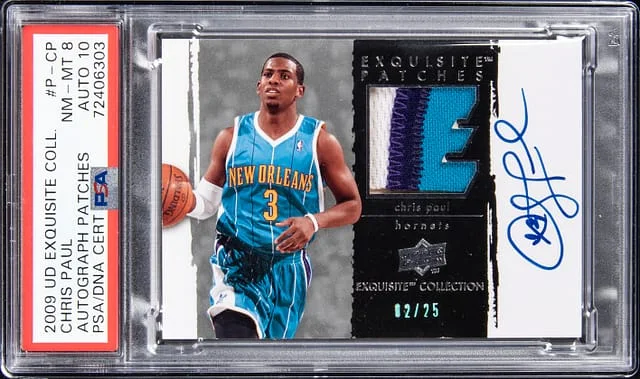 2009-10 Upper Deck Exquisite Collection Chris Paul Autograph Patches #P-CP card image