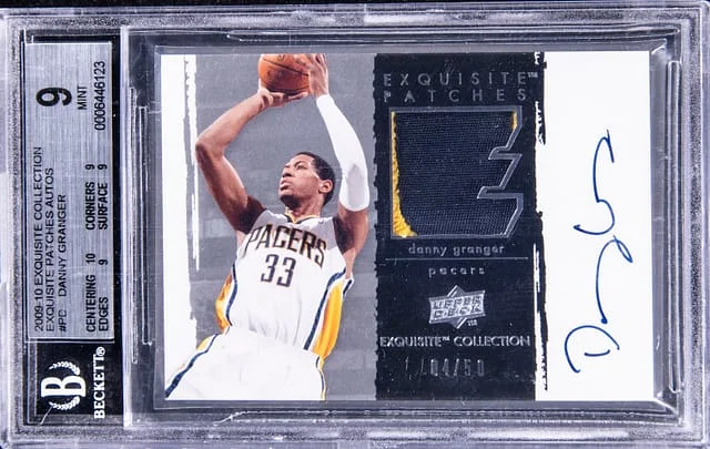 2009-10 Upper Deck Exquisite Collection Danny Granger Patches Autographs #P-DG card image