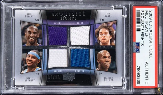 2009-10 Upper Deck Exquisite Collection Exquisite Eights Bryant/Gasol/Anthony/Billups/James/Williams/Howard/Lewis #no-number card image
