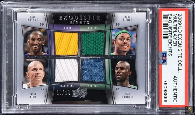 2009-10 Upper Deck Exquisite Collection Exquisite Eights Bryant/Pierce/Kidd/Garnett/McGrady/Arenas/James/O'Neal #no-number card image