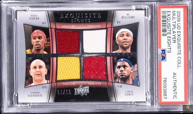 2009-10 Upper Deck Exquisite Collection Exquisite Eights Gibson/Williams/Ilgauskas/James/Stuckey/Prince/Hamilton/Iverson #no-number card image