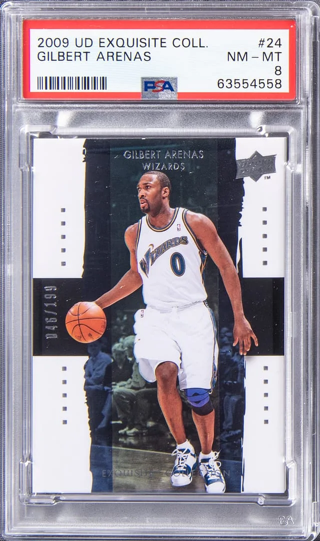 2009-10 Upper Deck Exquisite Collection Gilbert Arenas #24 card image