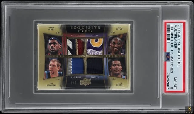 2009-10 Upper Deck Exquisite Collection James/Bryant/Nowitzki/Durant/Paul/Anthony/Roy/Bosh Exquisite Eights Patches Parallel #STUDS card image