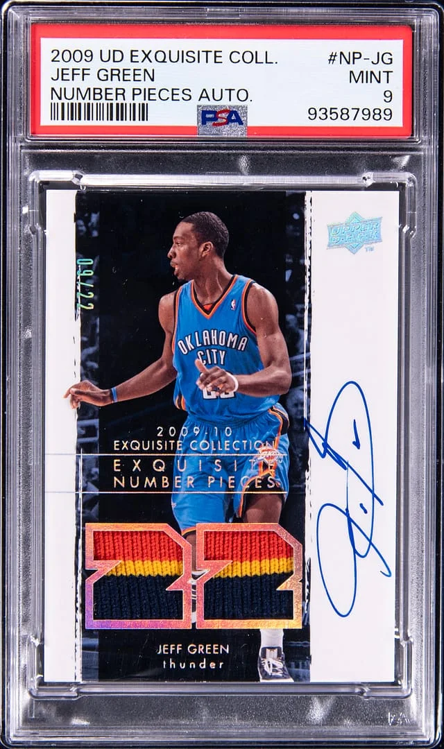 2009-10 Upper Deck Exquisite Collection Jeff Number Pieces Autograph #NP-JG card image