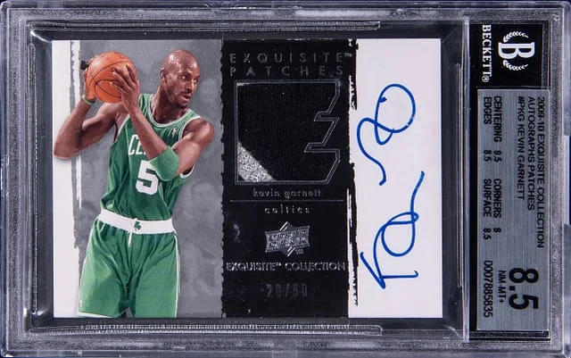 2009-10 Upper Deck Exquisite Collection Kevin Garnett Autograph Patches #P-KG card image