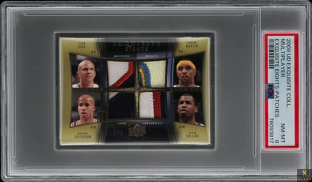 2009-10 Upper Deck Exquisite Collection Kidd/Martin/Jefferson/Collins/Parker/Robinson/Duncan/Kerr Eight Patches #03FINL card image