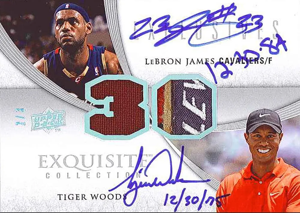 2009-10 Upper Deck Exquisite Collection Lebron James Numbers #ED-JW card image