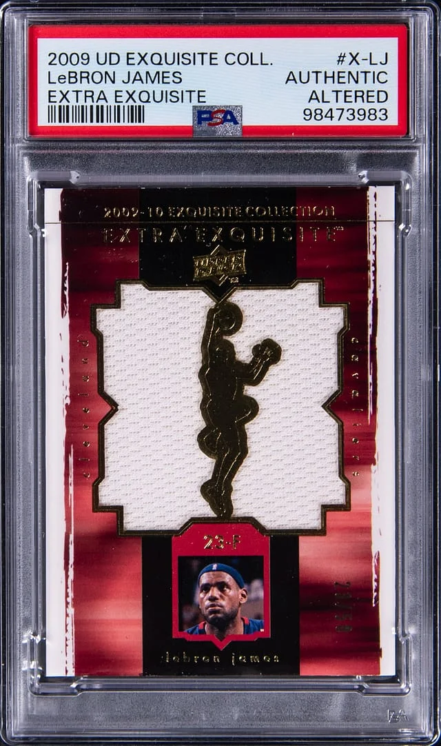 2009-10 Upper Deck Exquisite Collection LeBron James Game-Used Extra Exquisite #X-LJ card image