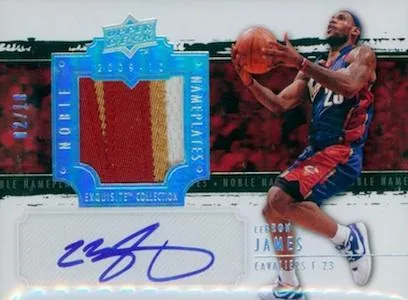 2009-10 Upper Deck Exquisite Collection Lebron James Noble Nameplates #N-LJ card image